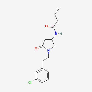 N-{1-[2-(3-chlorophenyl)ethyl]-5-oxo-3-pyrrolidinyl}butanamide