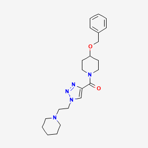 molecular formula C22H31N5O2 B5955482 4-(benzyloxy)-1-({1-[2-(1-piperidinyl)ethyl]-1H-1,2,3-triazol-4-yl}carbonyl)piperidine 