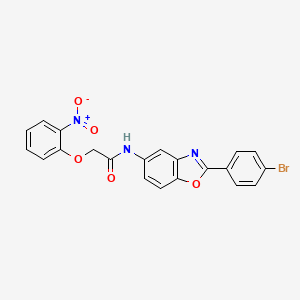 N-[2-(4-bromophenyl)-1,3-benzoxazol-5-yl]-2-(2-nitrophenoxy)acetamide