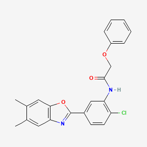 molecular formula C23H19ClN2O3 B5955512 N-[2-chloro-5-(5,6-dimethyl-1,3-benzoxazol-2-yl)phenyl]-2-phenoxyacetamide 