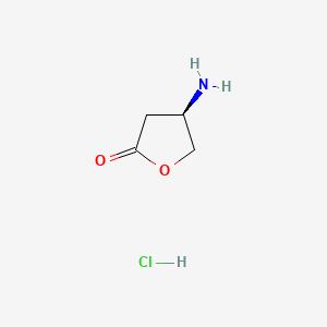 molecular formula C4H8ClNO2 B595552 (R)-3-氨基-γ-丁内酯盐酸盐 CAS No. 117752-88-2