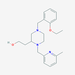 2-{4-(2-ethoxybenzyl)-1-[(6-methyl-2-pyridinyl)methyl]-2-piperazinyl}ethanol