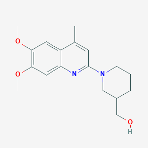 molecular formula C18H24N2O3 B5955549 [1-(6,7-Dimethoxy-4-methylquinolin-2-yl)piperidin-3-yl]methanol 