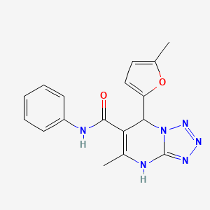 molecular formula C17H16N6O2 B5955565 5-methyl-7-(5-methyl-2-furyl)-N-phenyl-4,7-dihydrotetrazolo[1,5-a]pyrimidine-6-carboxamide 