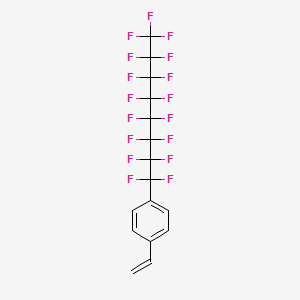 molecular formula C16H7F17 B595559 4-(Perfluorooct-1-yl)styrene CAS No. 106209-21-6