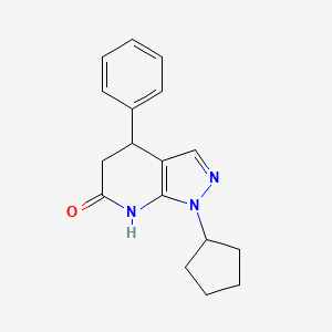 1-cyclopentyl-4-phenyl-1,4,5,7-tetrahydro-6H-pyrazolo[3,4-b]pyridin-6-one