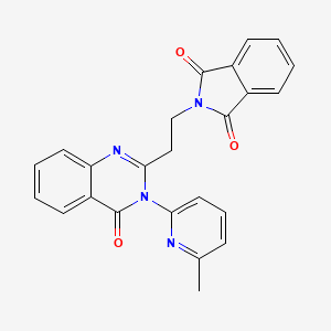 molecular formula C24H18N4O3 B5955607 2-{2-[3-(6-METHYLPYRIDIN-2-YL)-4-OXOQUINAZOLIN-2-YL]ETHYL}ISOINDOLE-1,3-DIONE 