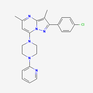 2-(4-Chlorophenyl)-3,5-dimethyl-7-(4-pyridin-2-ylpiperazin-1-yl)pyrazolo[1,5-a]pyrimidine