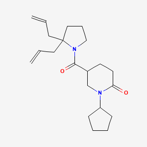 molecular formula C21H32N2O2 B5955644 1-cyclopentyl-5-[(2,2-diallyl-1-pyrrolidinyl)carbonyl]-2-piperidinone 