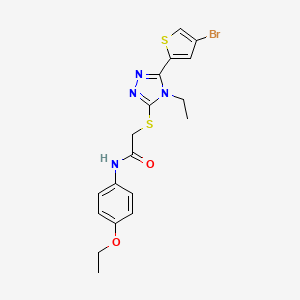 molecular formula C18H19BrN4O2S2 B5955654 2-{[5-(4-bromo-2-thienyl)-4-ethyl-4H-1,2,4-triazol-3-yl]thio}-N-(4-ethoxyphenyl)acetamide 