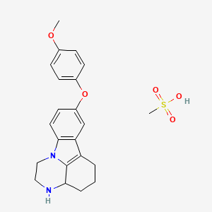 Methanesulfonic acid;12-(4-methoxyphenoxy)-1,4-diazatetracyclo[7.6.1.05,16.010,15]hexadeca-9(16),10(15),11,13-tetraene