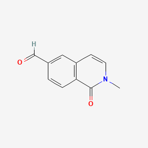 molecular formula C11H9NO2 B595569 1,2-二氢-2-甲基-1-氧代异喹啉-6-甲醛 CAS No. 1374651-73-6
