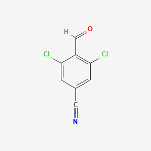 molecular formula C8H3Cl2NO B595570 3,5-Dichloro-4-formylbenzonitrile CAS No. 157870-18-3
