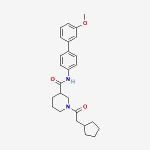 molecular formula C26H32N2O3 B5955706 1-(cyclopentylacetyl)-N-(3'-methoxy-4-biphenylyl)-3-piperidinecarboxamide 