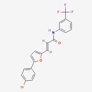 (E)-3-[5-(4-bromophenyl)furan-2-yl]-N-[3-(trifluoromethyl)phenyl]prop-2-enamide