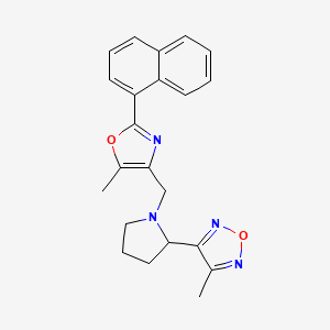 3-methyl-4-(1-{[5-methyl-2-(1-naphthyl)-1,3-oxazol-4-yl]methyl}-2-pyrrolidinyl)-1,2,5-oxadiazole