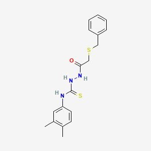 2-[(benzylthio)acetyl]-N-(3,4-dimethylphenyl)hydrazinecarbothioamide