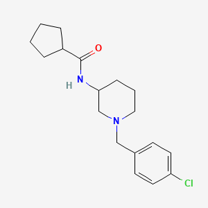 molecular formula C18H25ClN2O B5955729 N-[1-(4-chlorobenzyl)-3-piperidinyl]cyclopentanecarboxamide 