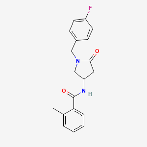 N-[1-(4-fluorobenzyl)-5-oxo-3-pyrrolidinyl]-2-methylbenzamide