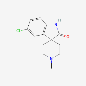molecular formula C13H15ClN2O B595574 5-Chloro-1'-methylspiro[indoline-3,4'-piperidin]-2-one CAS No. 156232-35-8