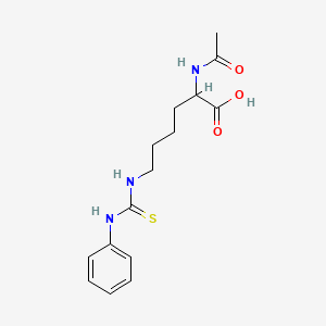 molecular formula C15H21N3O3S B5955791 2-Acetamido-6-(phenylcarbamothioylamino)hexanoic acid 