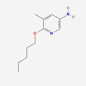 molecular formula C11H18N2O B595585 5-Methyl-6-(pentyloxy)pyridin-3-amine CAS No. 1248447-14-4