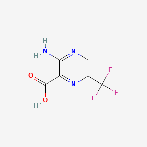 molecular formula C6H4F3N3O2 B595587 3-Amino-6-(trifluoromethyl)pyrazine-2-carboxylic acid CAS No. 1996-45-8