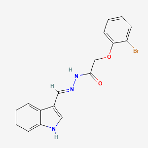 molecular formula C17H14BrN3O2 B5955880 2-(2-bromophenoxy)-N'-(1H-indol-3-ylmethylene)acetohydrazide 