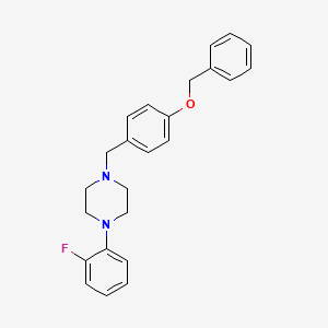 molecular formula C24H25FN2O B5955883 1-[4-(benzyloxy)benzyl]-4-(2-fluorophenyl)piperazine 