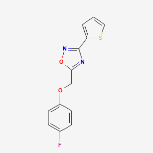 5-[(4-fluorophenoxy)methyl]-3-(thiophen-2-yl)-1,2,4-oxadiazole