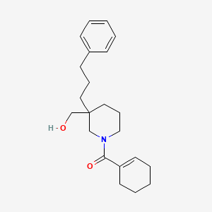 molecular formula C22H31NO2 B5955922 [1-(1-cyclohexen-1-ylcarbonyl)-3-(3-phenylpropyl)-3-piperidinyl]methanol 