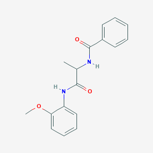 N-[1-(2-methoxyanilino)-1-oxopropan-2-yl]benzamide