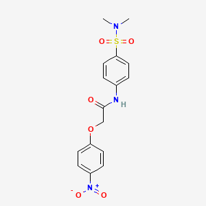 molecular formula C16H17N3O6S B5955935 N-[4-(dimethylsulfamoyl)phenyl]-2-(4-nitrophenoxy)acetamide 