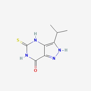 7H-Pyrazolo[4,3-d]pyrimidin-7-one, 1,4,5,6-tetrahydro-3-(1-methylethyl)-5-thioxo-