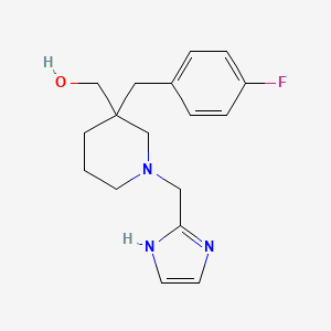 molecular formula C17H22FN3O B5955945 [3-(4-fluorobenzyl)-1-(1H-imidazol-2-ylmethyl)-3-piperidinyl]methanol 