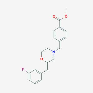 methyl 4-{[2-(3-fluorobenzyl)-4-morpholinyl]methyl}benzoate