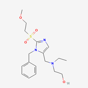 molecular formula C18H27N3O4S B5955981 2-[[3-benzyl-2-(2-methoxyethylsulfonyl)imidazol-4-yl]methyl-ethylamino]ethanol 