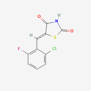 molecular formula C10H5ClFNO2S B5955987 (5Z)-5-(2-chloro-6-fluorobenzylidene)-1,3-thiazolidine-2,4-dione 