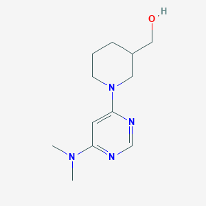 molecular formula C12H20N4O B5955988 {1-[6-(dimethylamino)-4-pyrimidinyl]-3-piperidinyl}methanol 