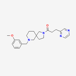 7-(3-methoxybenzyl)-2-[3-(2-pyrazinyl)propanoyl]-2,7-diazaspiro[4.5]decane