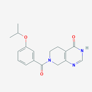 molecular formula C17H19N3O3 B5956002 7-(3-isopropoxybenzoyl)-5,6,7,8-tetrahydropyrido[3,4-d]pyrimidin-4(3H)-one 