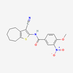 N~1~-(3-CYANO-5,6,7,8-TETRAHYDRO-4H-CYCLOHEPTA[B]THIOPHEN-2-YL)-4-METHOXY-3-NITROBENZAMIDE