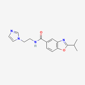 N-[2-(1H-imidazol-1-yl)ethyl]-2-isopropyl-1,3-benzoxazole-5-carboxamide