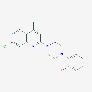 7-chloro-2-[4-(2-fluorophenyl)-1-piperazinyl]-4-methylquinoline