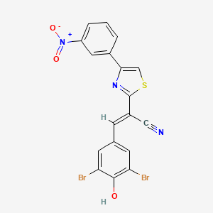 molecular formula C18H9Br2N3O3S B5956028 (E)-3-(3,5-dibromo-4-hydroxyphenyl)-2-[4-(3-nitrophenyl)-1,3-thiazol-2-yl]prop-2-enenitrile 