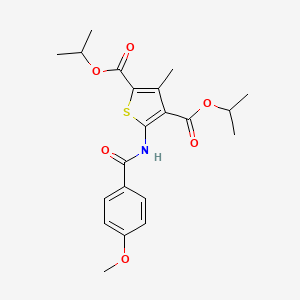 diisopropyl 5-[(4-methoxybenzoyl)amino]-3-methyl-2,4-thiophenedicarboxylate