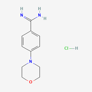 molecular formula C11H16ClN3O B595606 4-(吗啉-4-基)苯-1-甲酰胺盐酸盐 CAS No. 1267093-87-7