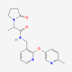 N-({2-[(6-methyl-3-pyridinyl)oxy]-3-pyridinyl}methyl)-2-(2-oxo-1-pyrrolidinyl)propanamide