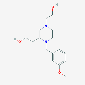 2,2'-[4-(3-methoxybenzyl)-1,3-piperazinediyl]diethanol