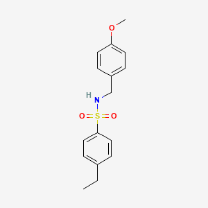 molecular formula C16H19NO3S B5956084 4-ETHYL-N-[(4-METHOXYPHENYL)METHYL]BENZENE-1-SULFONAMIDE 